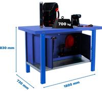SIMONWORK BT6L PRO METAL CABINET 1800 BLAU Établi avec parafousses