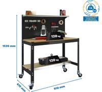 SIMONWORK MOBILE BT3 900 ANTRACITE/MADEIRA Établi en métal