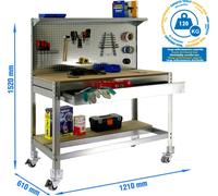 SIMONWORK MOBILE BT3 BOX 1200 GALVA/WOOD Etabli en métal