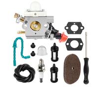 SIMPERAC FS56RC Carburateur pour Stihl FS 56 RC Weed Eater FS56 FS56R FS56C KM56RC FS40 FS50 FS70C FS 56RC Kit de réglage 4144-120-0603 pour Zama C1M-S207A Câble d'accélérateur en métal Pièces de