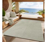 SIMPEX Tapis 120x170 cm Vert, Poils Courts Effet 3D Relief, Design Bohème Scandinave, pour Salon, Chambre, Cuisine ou Extérieur
