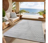 SIMPEX Tapis 160x230 cm Gris, Poils Courts Effet 3D Relief, Style Bohème Scandinave, pour Salon, Chambre, Cuisine ou Balcon