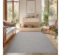 SIMPEX Tapis Salon 200x290 cm Gris Uni Bou oucles Style Résistant Facile à Nettoyer Grand Tapis Chambre