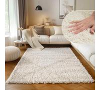 SIMPEX Tapis à Poils Longs, Unicolor - Monochrome, Tapis Crème, 240 x 340 cm, Style Moderne, Salon
