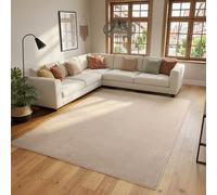SIMPEX Tapis à Poils Ras, Unicolor - Monochrome, Tapis Beige, 240 x 340 cm, Style Moderne, Salon