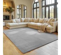 SIMPEX Tapis Argent 120x160 cm Tapis à Poils Courts Lavable, Antidérapant et Doux, Design Monochrome Moderne pour Salon, Chambre, Cuisine et Chambre d'enfant