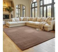 Tapis SIMPEX 140x200 cm Poils Courts Lavable, Doucement Antidérapant et Design Moderne pour Salon, Chambre Marron