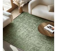 SIMPEX Tapis Coton Vert 240x340 cm Lavable Style Boho Vintage Kilim Poils Courts Antidérapant Doux Uni Mélangé pour Salon Chambre Bureau Cuisine
