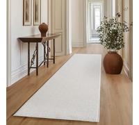 SIMPEX Tapis Couloir 80x150 cm Crème Uni Bou oucles Style Scandinave Doux Résistant Facile à Nettoyer Tapis Moderne pour Entrée Chambre Cuisine