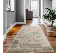Tapis - SIMPEX - 80 x 250 cm - Beige - Style Scandinave - Design 3D