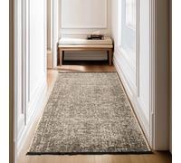 SIMPEX, Tapis Runner en Coton Chenille Beige 80x150 cm Lavable, Style Boho, Vintage Kelim, Pour Cuisine, Chambre & Couloir