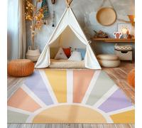 SIMPEX Tapis de Chambre d'enfant Design Soleil Tapis pour Enfant Tapis de Chambre de bébé Tapis de Jeu pour garçons et Filles Tapis coloré Lavable et antidérapant Multicolore, 160 x 230 cm
