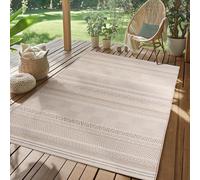 SIMPEX Tapis d'extérieur Beige 140x200 cm, résistant aux intempéries et aux UV, idéal pour la Cuisine, Le Balcon, la terrasse, Ainsi Que Le Salon et la Salle à Manger