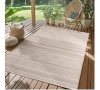 SIMPEX Tapis d'extérieur Beige 160x230 cm, résistant aux intempéries et aux UV, idéal pour la Cuisine, Le Balcon, la terrasse, Ainsi Que Le Salon et la Salle à Manger
