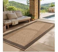 SIMPEX Tapis dintérieur et dextérieur idéal pour salon, cuisine, boho, terrasse, jardin et balcon, 80x250 cm