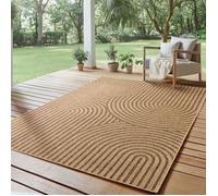 SIMPEX Tapis d’intérieur et d’extérieur - Robuste, résistant aux intempéries et Facile à Entretenir, au Look Naturel en Jute, idéal pour Salon, Cuisine, terrasse, Jardin et Balcon, 160x230 cm