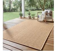 SIMPEX Tapis Extérieur 200x290 cm Résistant aux Intempéries Facile d'entretien Aspect Jute Naturel Design Scandinave pour Salon Chambre Terrasse Balcon Jardin