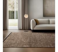 SIMPEX Tapis en Coton Chenille Brun 160x230 cm Lavable, Style Boho, Vintage Kelim, Pour Salon, Chambre, Bureau & Cuisine