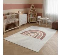 SIMPEX Tapis Enfant Arc en Ciel Tapis de Jeu pour Chambre d Enfant en Crème avec Motif C ur Taille 160x230 cm Parfait pour Grandes Chambres d Enfant Motif détaillé pour Jouer et Apprendre