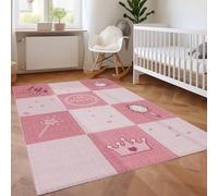 Tapis Enfant Princesse Tapis Rose 120x170cm Tapis Enfant Tapis Chambre Enfant