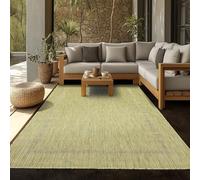 SIMPEX Tapis Extérieur 280x370 cm Vert Design Bordure Tissage Plat Résistant aux Intempéries Lavable XXL pour Salon Terrasse Jardin