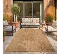 SIMPEX Tapis Extérieur Marron 200x280 cm Balcon Terrasse Jardin Résistant aux intempéries UV résistant Grand XL Uni Tissage Plat Facile à Nettoyer Robuste Moderne