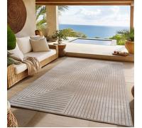 SIMPEX Tapis extérieur pour salon, chambre, Beige, Doux et Lavable, Adapté à lExtérieur, Facile à Entretenir, 160x230 cm.