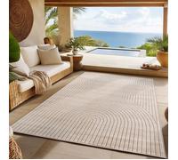 SIMPEX Tapis extérieur pour salon moderne, chambre, Beige, Doux et Lavable, Adapté à lExtérieur, 160x230 cm.