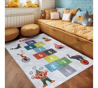 SIMPEX Tapis pour Enfants, Jeu de marelle, Tapis Gris, 120 x 170 cm, Tapis pour Enfants, Tapis Chambre d'enfant