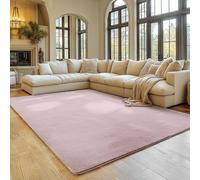 SIMPEX Tapis Rose 160x220 cm Tapis à Poils Courts Lavable, Antidérapant et Doux, Design Monochrome Moderne pour Salon, Chambre, Cuisine et Chambre d'enfant