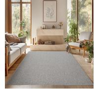 SIMPEX Tapis Salon 140x200 cm Gris Uni Bou oucles Style Résistant Facile à Nettoyer Chambre Chambre