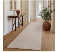SIMPEX Tapis Salon Couloir 80x150 cm Beige Uni Bouclé Boucles Style Scandinave Tapis Moderne Chambre Cuisine