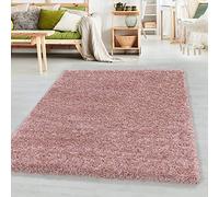 SIMPEX Tapis Shaggy à Poils Longs 60x110 cm Rose, Doux et Moelleux, Moderne uni, idéal pour Couloir et Petits espaces, Salon et Chambre