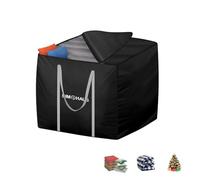 SIMPHAUS Sac Rangement Coussin Salon de Jardin Exterieur Carré 80x80x90cm | Sac de Rangement Carré pour Meubles de Jardin avec Poignée,Imperméable Oxford 420D Housse de Coussin pour Sapin Noel,Couettes