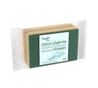 SIMPL Éponges Grattantes Abrasives - Lot de 4 éponges vertes tricouches - Format pratique pour un nettoyage efficace - 50 g - Lot de 6