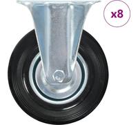 Simple 8 pcs. Roulettes fixes 125 mm - Roulettes de transport FR3452211 2parcel