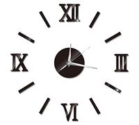 Simple Art Horloge murale 3D à coller soi-même - Décoration d'intérieur moderne - Grande montre numérique silencieuse - Auto-adhésive - Pour salon, chambre à coucher, bureau, cuisine