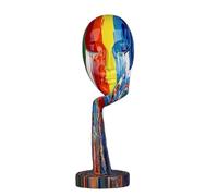 Simple Créatif Coloré Femmes Visage Art Statue Penseur Dame Sculpture Personnages Abstraits Artisanat Ornements Maison Bureau Chambre Salon Salle D'étude Studio Décorations (Grand 39x12.5x12.5cm)