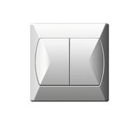 Simple double gros boutons plaque murale blanc