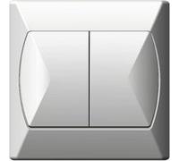 Simple double gros boutons plaque murale blanc Blanc G