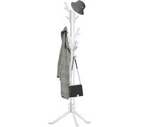 Simple Houseware Organisateur de cintres pour Manteaux et Chapeaux, Support en Forme d'arbre, 18 Crochets, Blanc