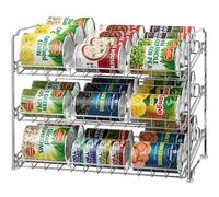 Simple Houseware Organiseur de canettes empilables Chromé