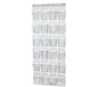 Simple Houseware Organiseur de Chaussures Suspendu à 24 Poches, Grandes Poches Transparentes au-Dessus de la Porte, Gris (56 x 22,5)