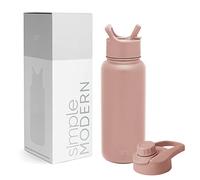 Simple Modern Botella de Agua con Pajita et Couvercle à Boire d'un Coup | Bouteille Thermos Isolée en Acier Inoxydable pour Sports et Gymnase | Summit Collection | 950ml | Mauve Me