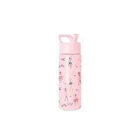 Simple Modern Bouteille d'Eau pour Enfants avec Paille | Gobelet Thermique en Acier Inoxydable Isolé Réutilisable pour Garçons et Filles | Summit Collection | 530ml | Pink Ballerina