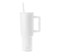 Simple Modern Gobelet Thermique avec Poignée et Paille | Bouteille d'Eau Isolée en Acier Inoxydable | Vaso de viaje para café helado | Trek Collection | 1180ml | Winter White