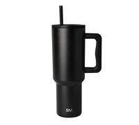 Simple Modern Gobelet Thermique avec Poignée et Paille | Bouteille d'Eau Isolée en Acier Inoxydable | Vaso de viaje para café helado | Trek Collection | 1180ml | Midnight Black