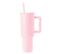 Simple Modern Gobelet Thermique avec Poignée et Paille | Bouteille d'Eau Isolée en Acier Inoxydable | Vaso de viaje para café helado | Trek Collection | 1180ml | Blush