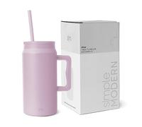 Simple Modern Gobelet Thermique avec Poignée et Paille | Grande Carafe d'Eau Isolée en Acier Inoxydable | Cadeaux pour Femmes et Hommes | Trek Collection | 1480ml | Lavender Mist