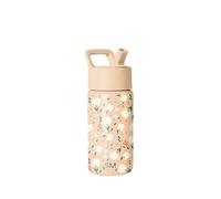 Simple Modern Gourde enfants avec paille | Gobelet isotherme réutilisable en acier inoxydable pour tout-petits, filles et garçons | Collection Summit | 415 ml | Motif floral Chloé